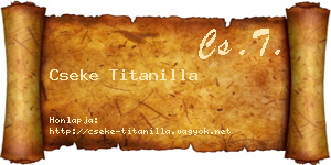 Cseke Titanilla névjegykártya